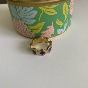 Coach Ring Size 7 Gold-tone and Purple